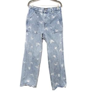 Simple Society Butterfly 90’s Super High Rise Boyfriend Wide Leg Denim Jeans